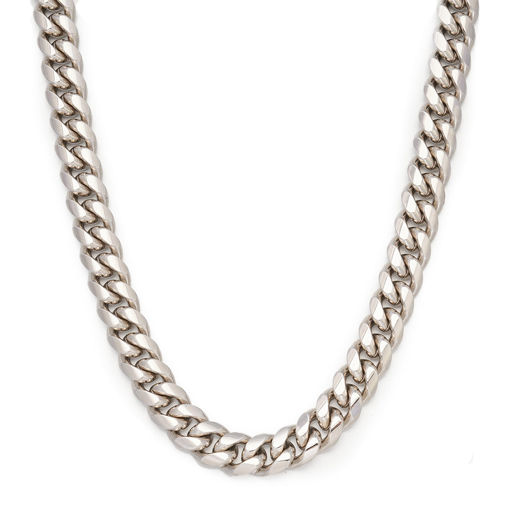10mm white gold cuban link chain Clearance