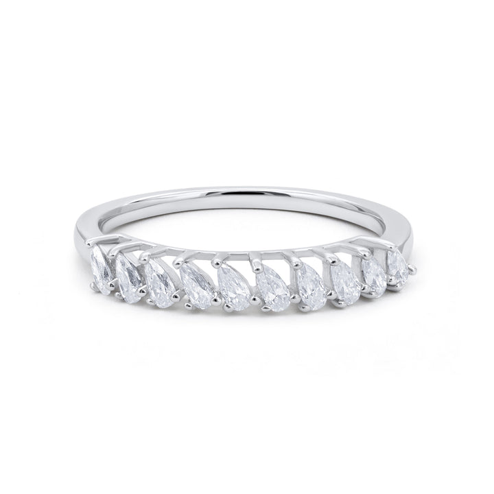10 Stones Pear Cut Diamond Ring