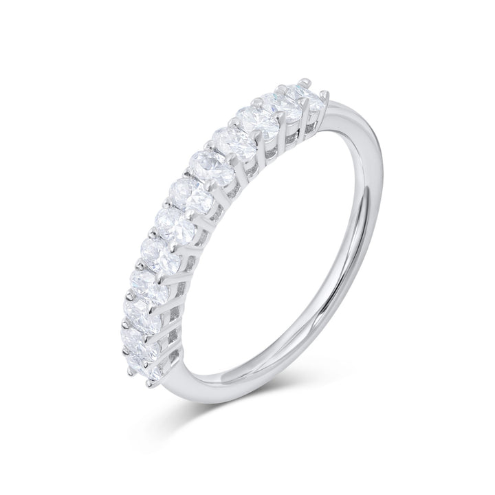 12 Stone Oval Cut Diamond Ring