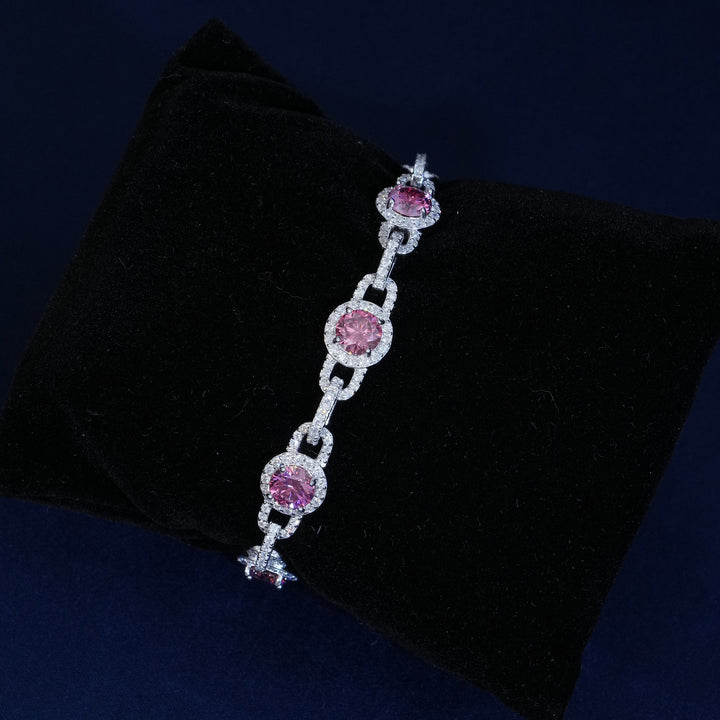 10MM Moissanite Round Cut Bracelet