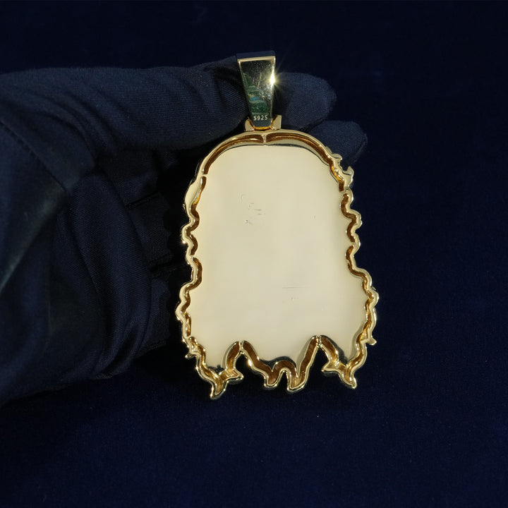 Moissanite S925 Jesus Solid Back Pendant