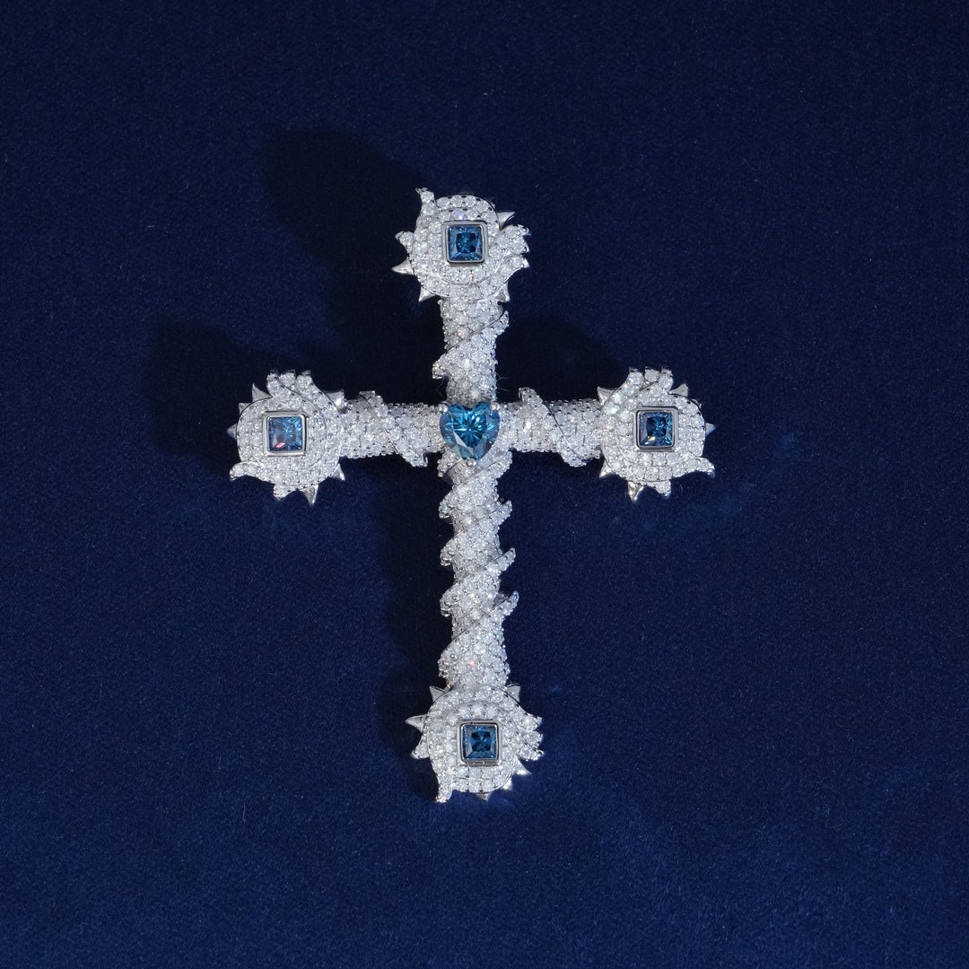 Moissanite Cross Pendant