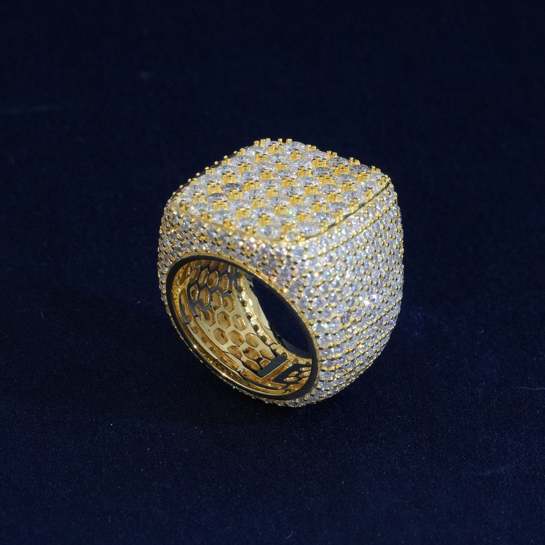 Moissanite Square Cluster Rings