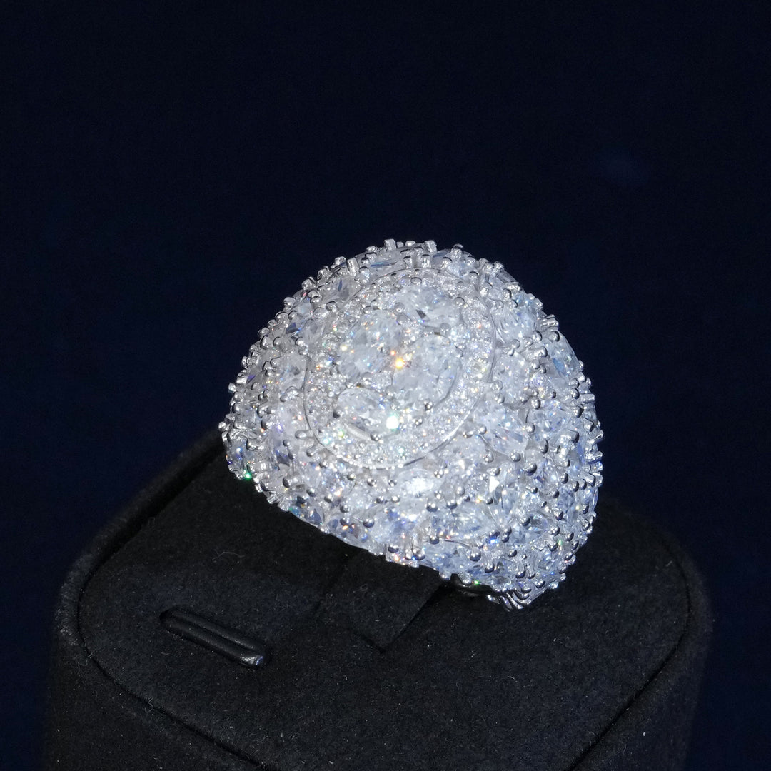 20ct Moissanite S925 Pear Cut Man's Ring