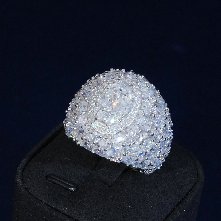 20ct Moissanite S925 Pear Cut Man's Ring