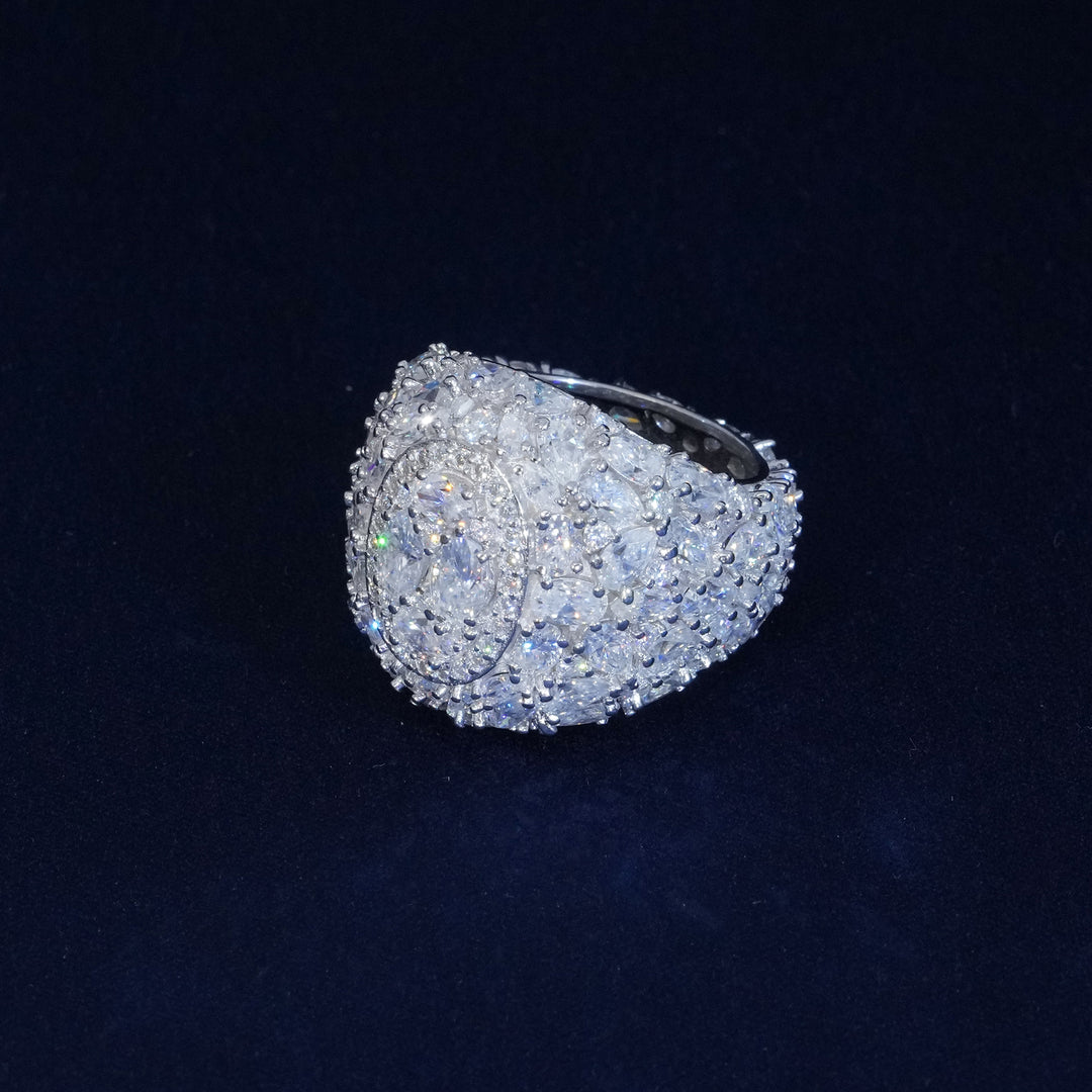 20ct Moissanite S925 Pear Cut Man's Ring