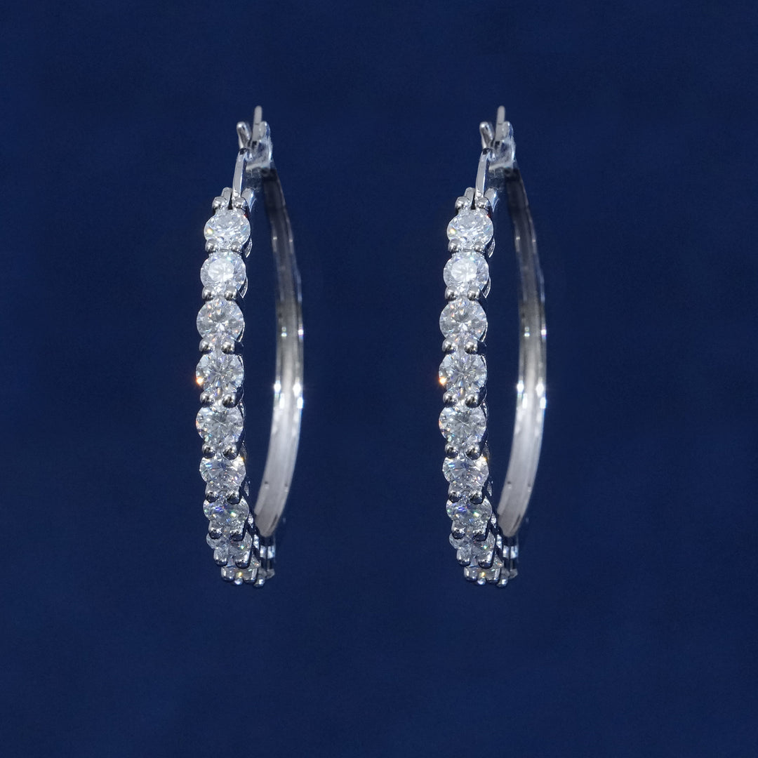 Moissanite 29mm Hoop Earrings