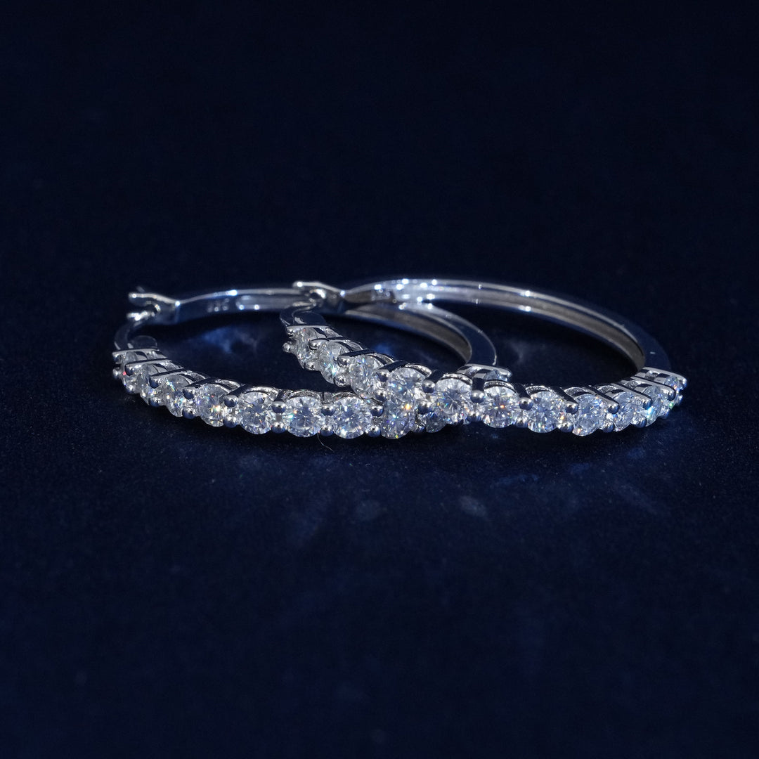 Moissanite 29mm Hoop Earrings