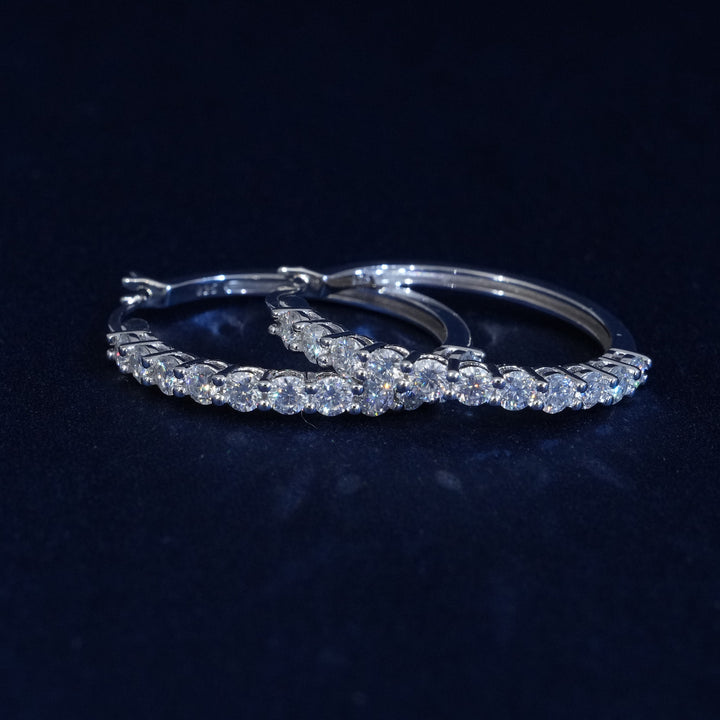 Moissanite 29mm Hoop Earrings