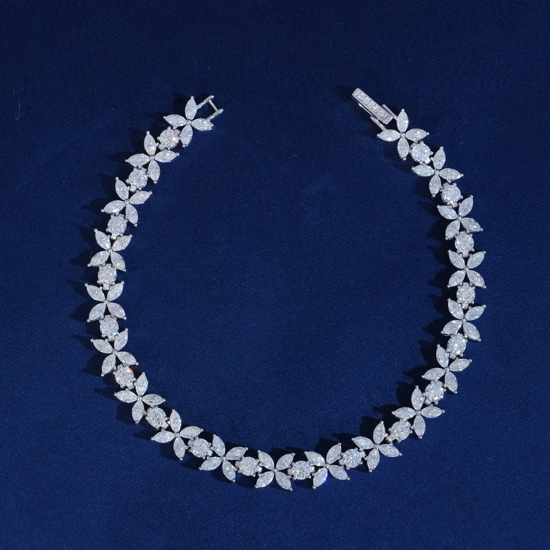 8.7mm Moissanite Marquise Cut Tennis Bracelet