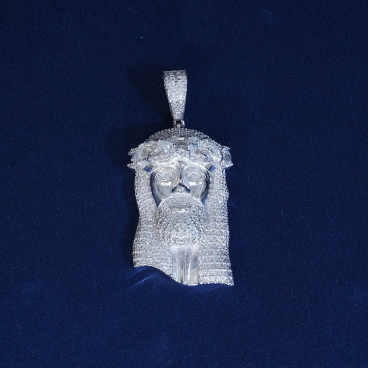Moissanite S925 Wreath Crown Jesus Pendant