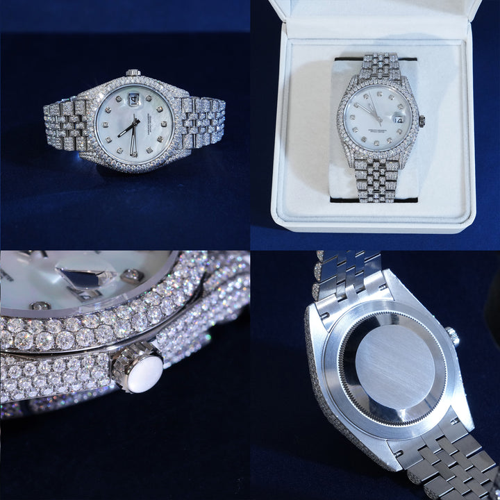 Moissanite Diamond White Dial DJ40 Watch