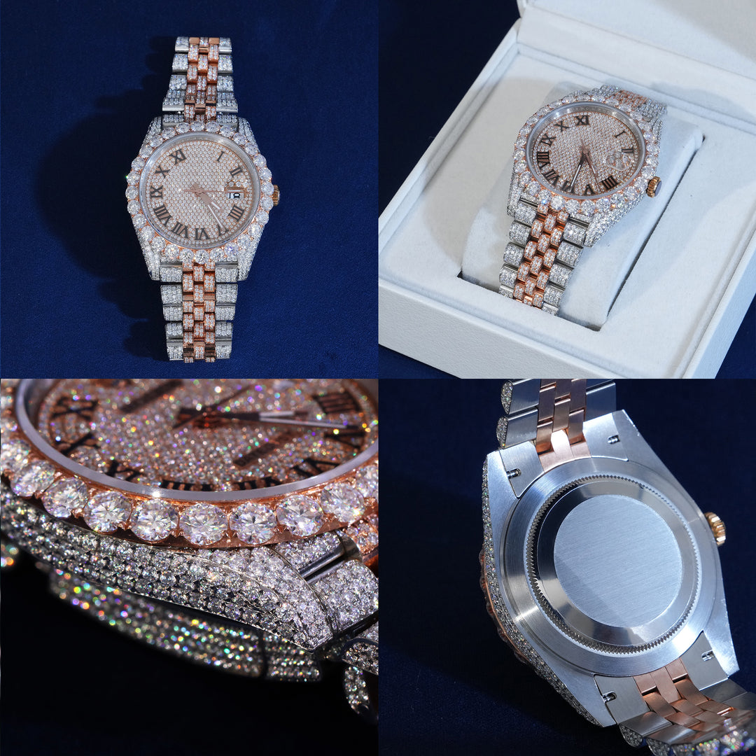 Moissanite Two Tone DJ40 Watch