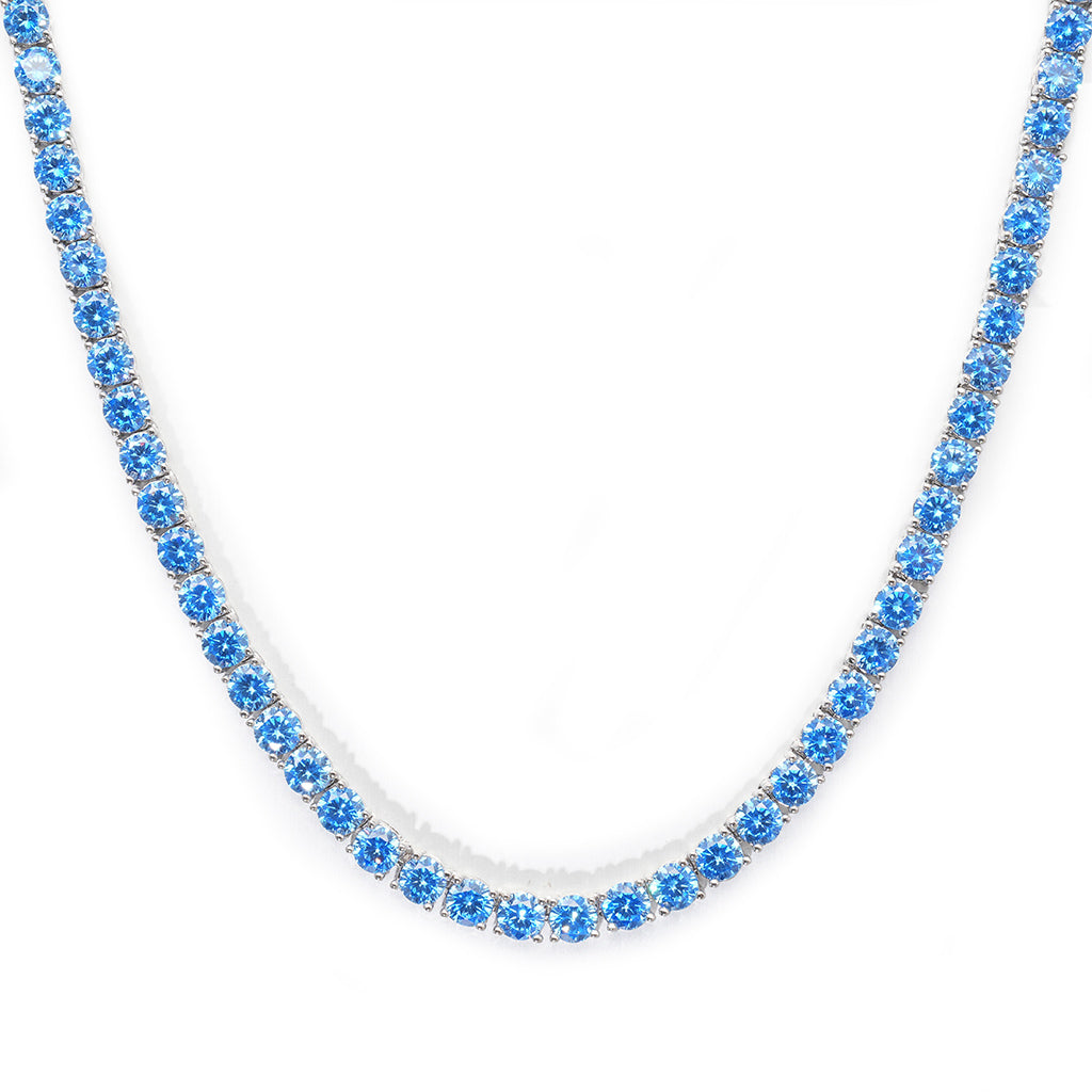 5mm Tennis Chain - Aqua Blue