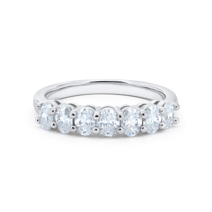 Seven Stone Oval Cut Diamond Ring