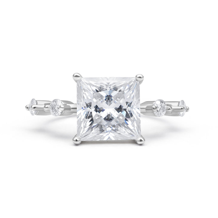 Petite Princess Cut Moissanite Ring