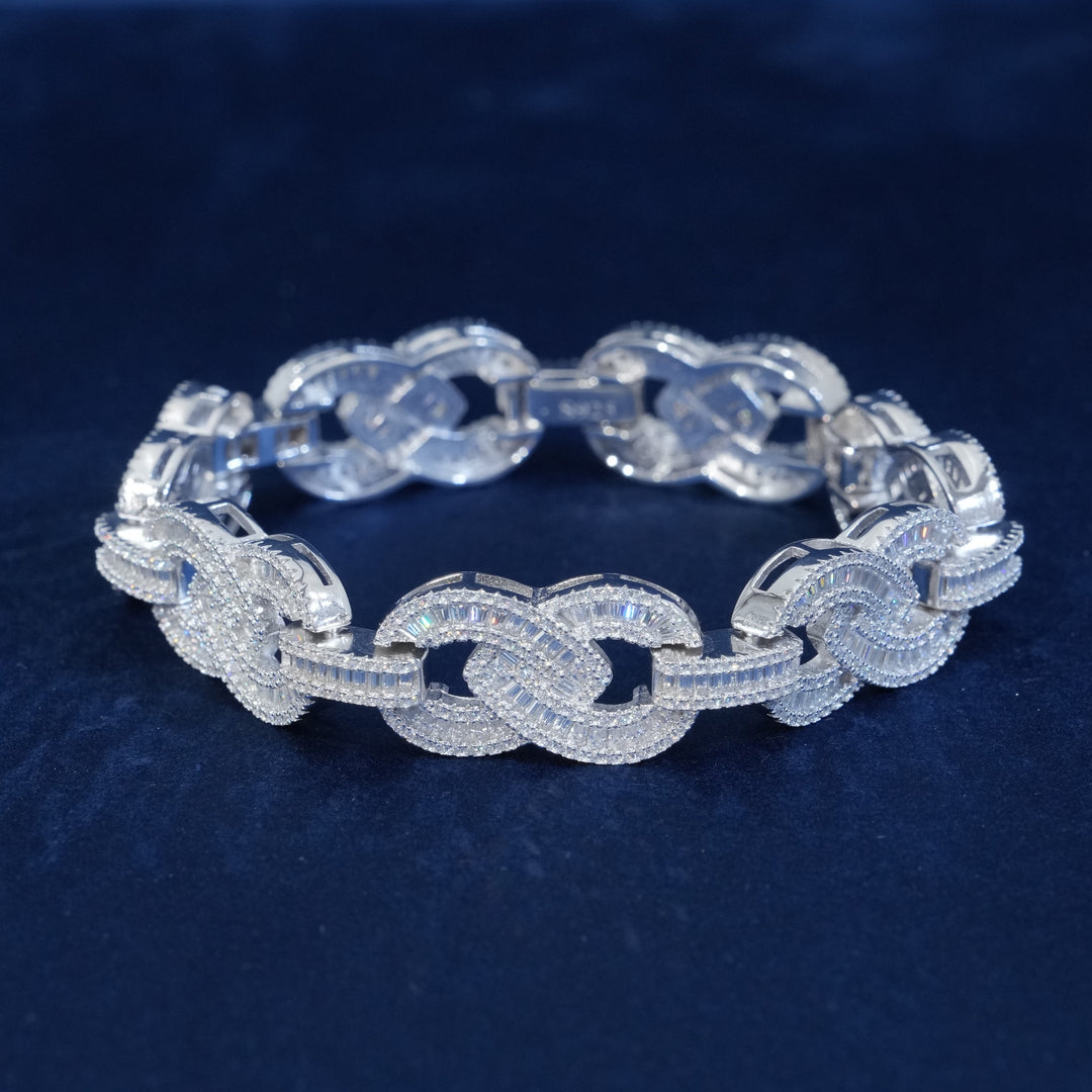 Baguette Moissanite Link Bracelet