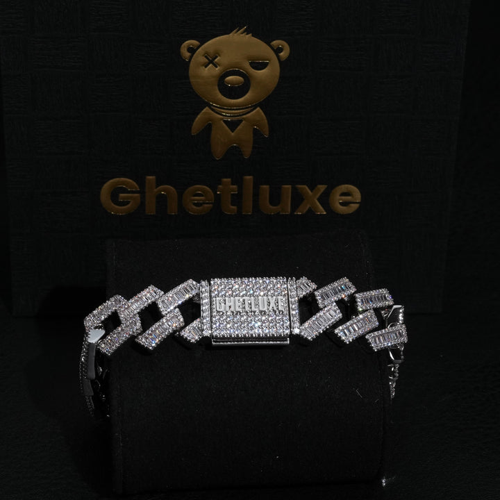 Custom Baguette Prong Cuban Link Chain