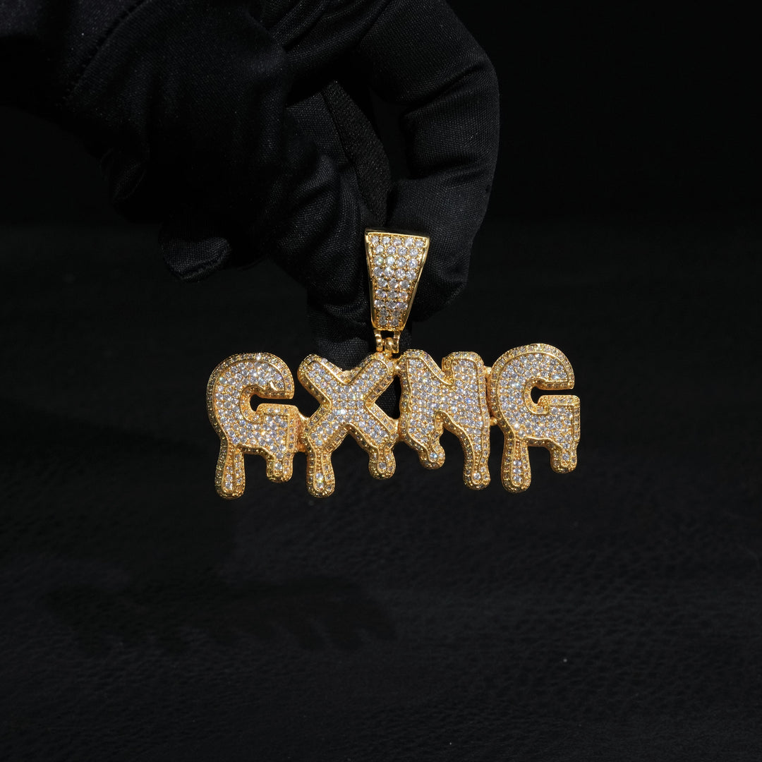 Custom Dripping Letter Pendant