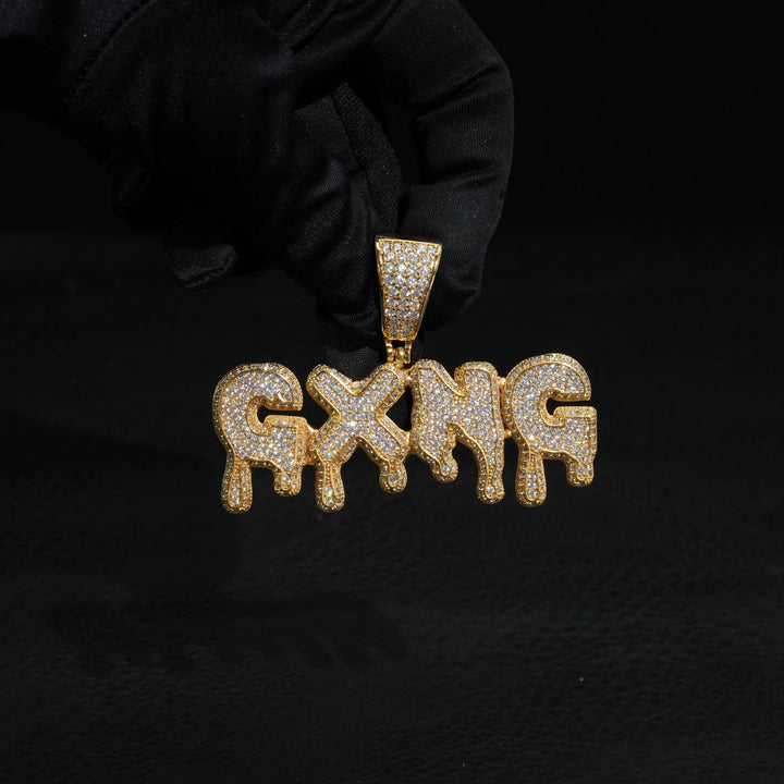 Custom Dripping Letter Pendant
