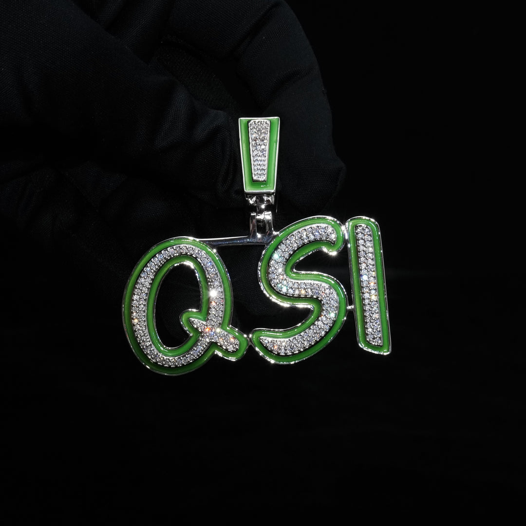 Glow In The Dark Custom Name Pendant Necklace