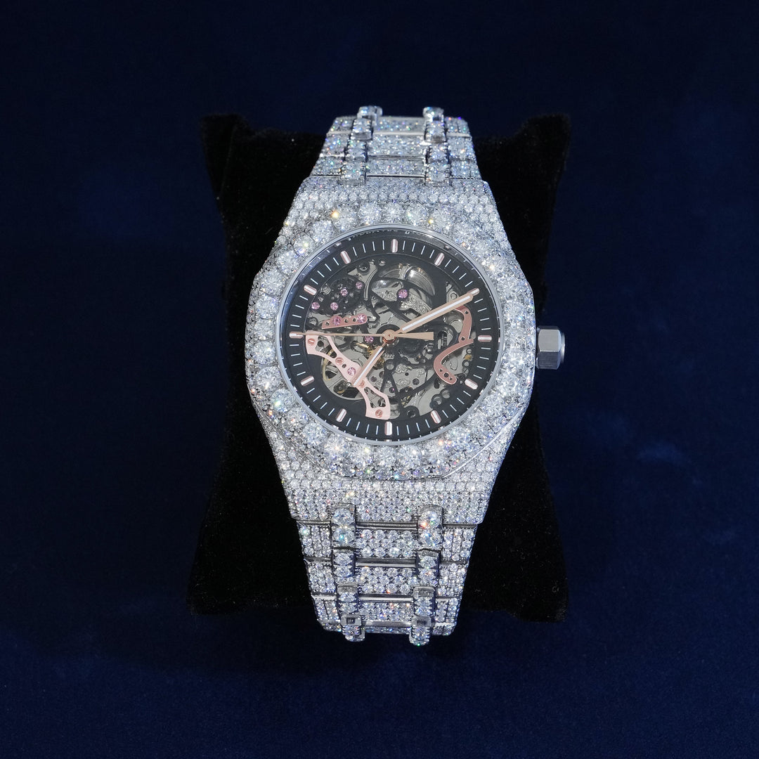 Moissanite Skeleton Watch