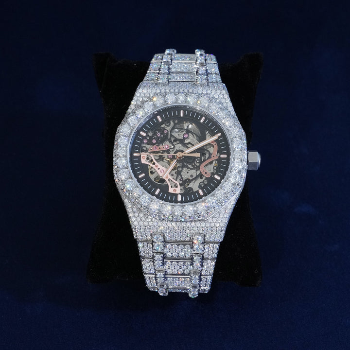 Moissanite Skeleton Watch