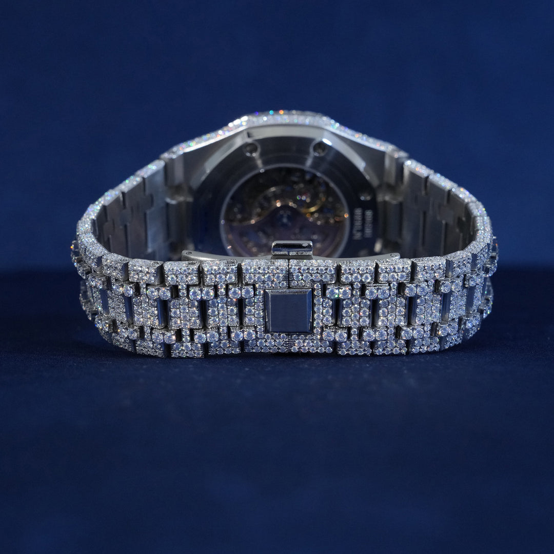 Moissanite Skeleton Watch
