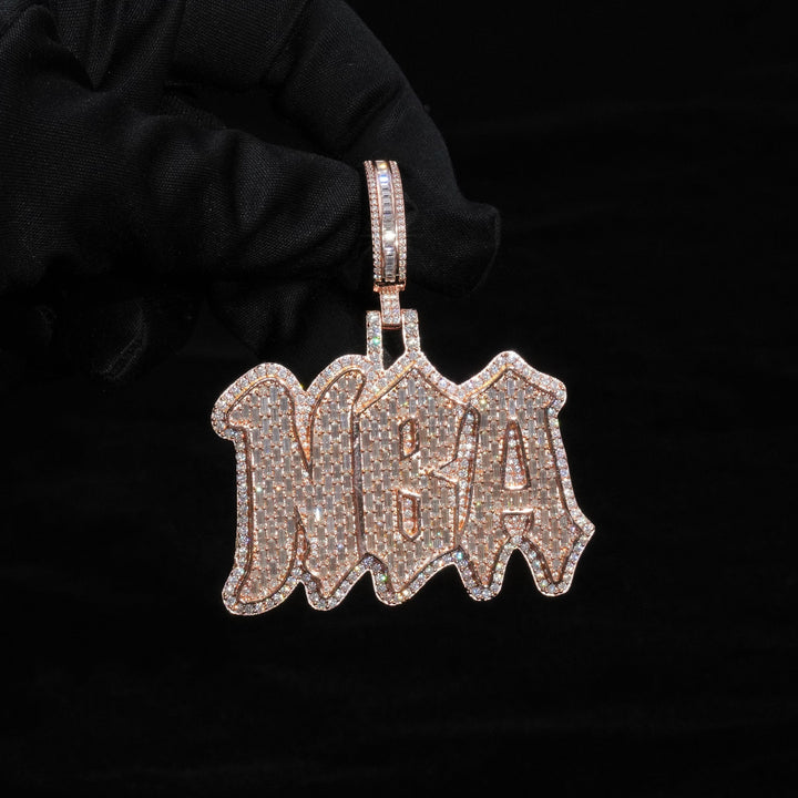 S925 Baguette Moissanite Pendant