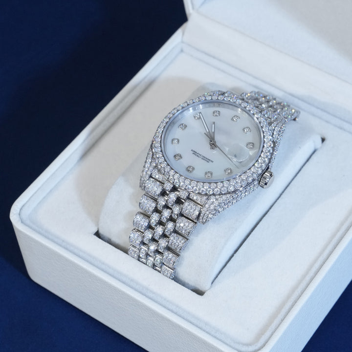 Moissanite Diamond White Dial DJ40 Watch