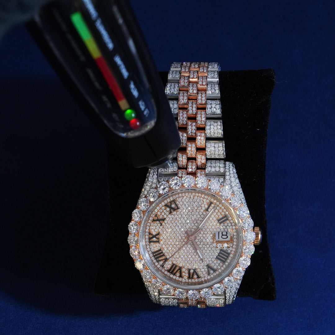 Moissanite Two Tone DJ40 Watch