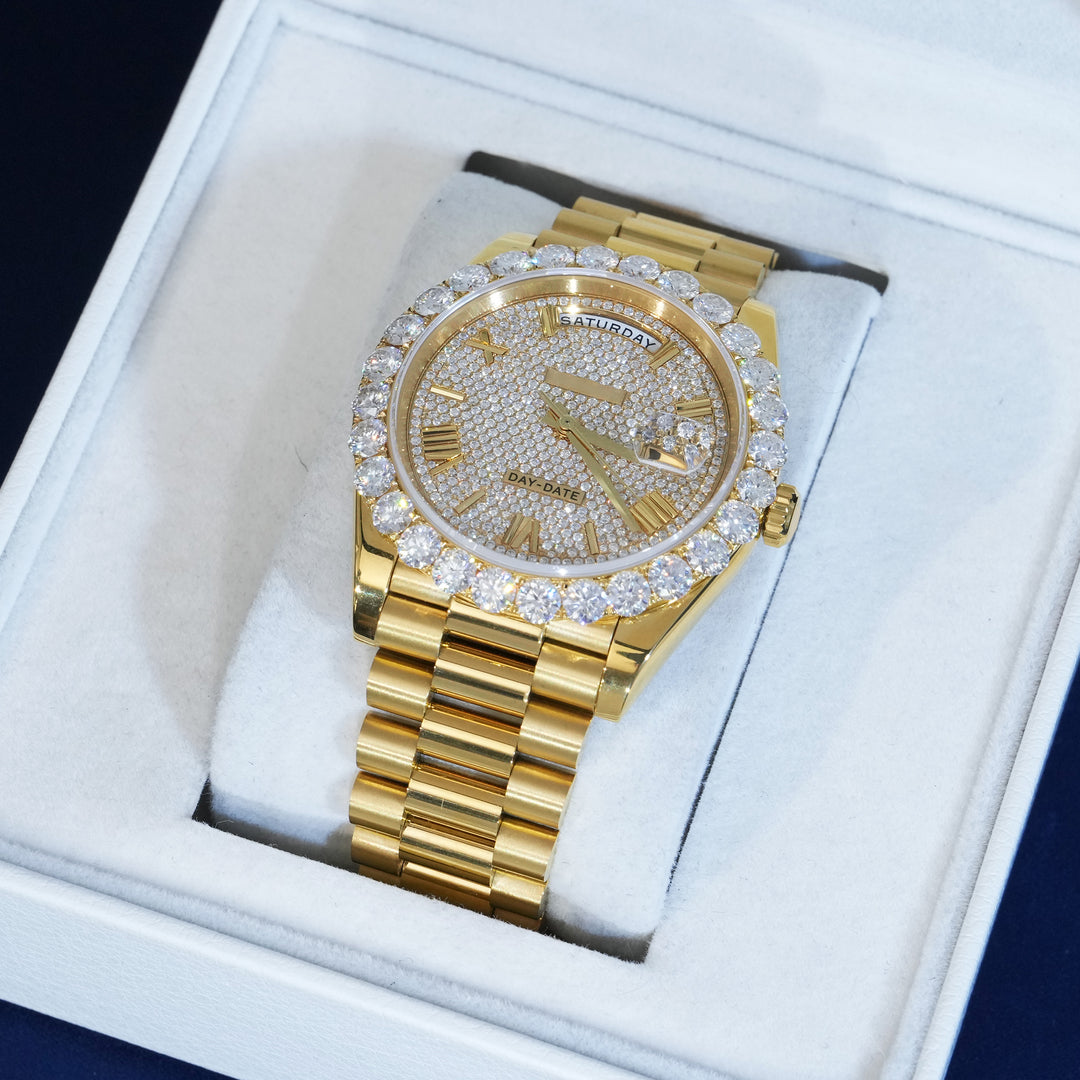 Moissanite 18K Yellow Gold DD40 Watch