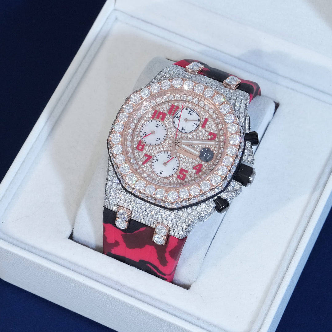 Moissanite Luxury Watch Leather Band