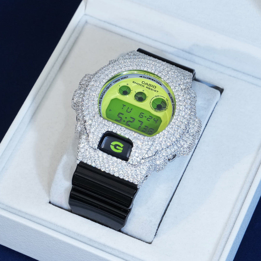 Iced Out DW6900 – Full Watch with Custom Moissanite Case