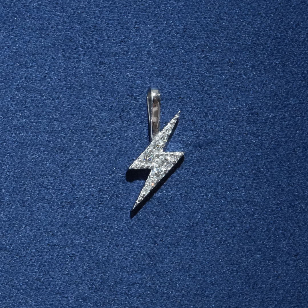 Diamond Lightning Bolt Pendant in 14K Solid Gold