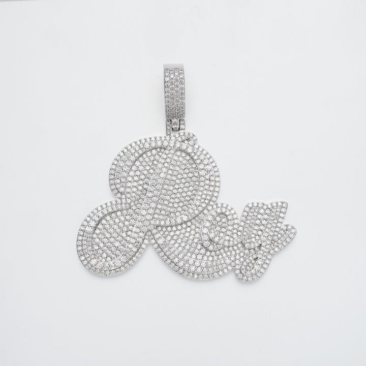 Capitalized Script Custom Name Pendant