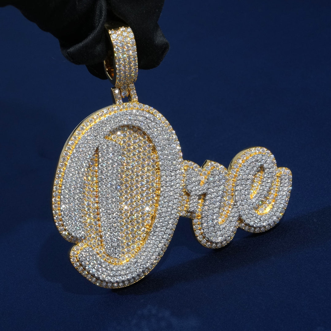 Capitalized Script Custom Name Pendant