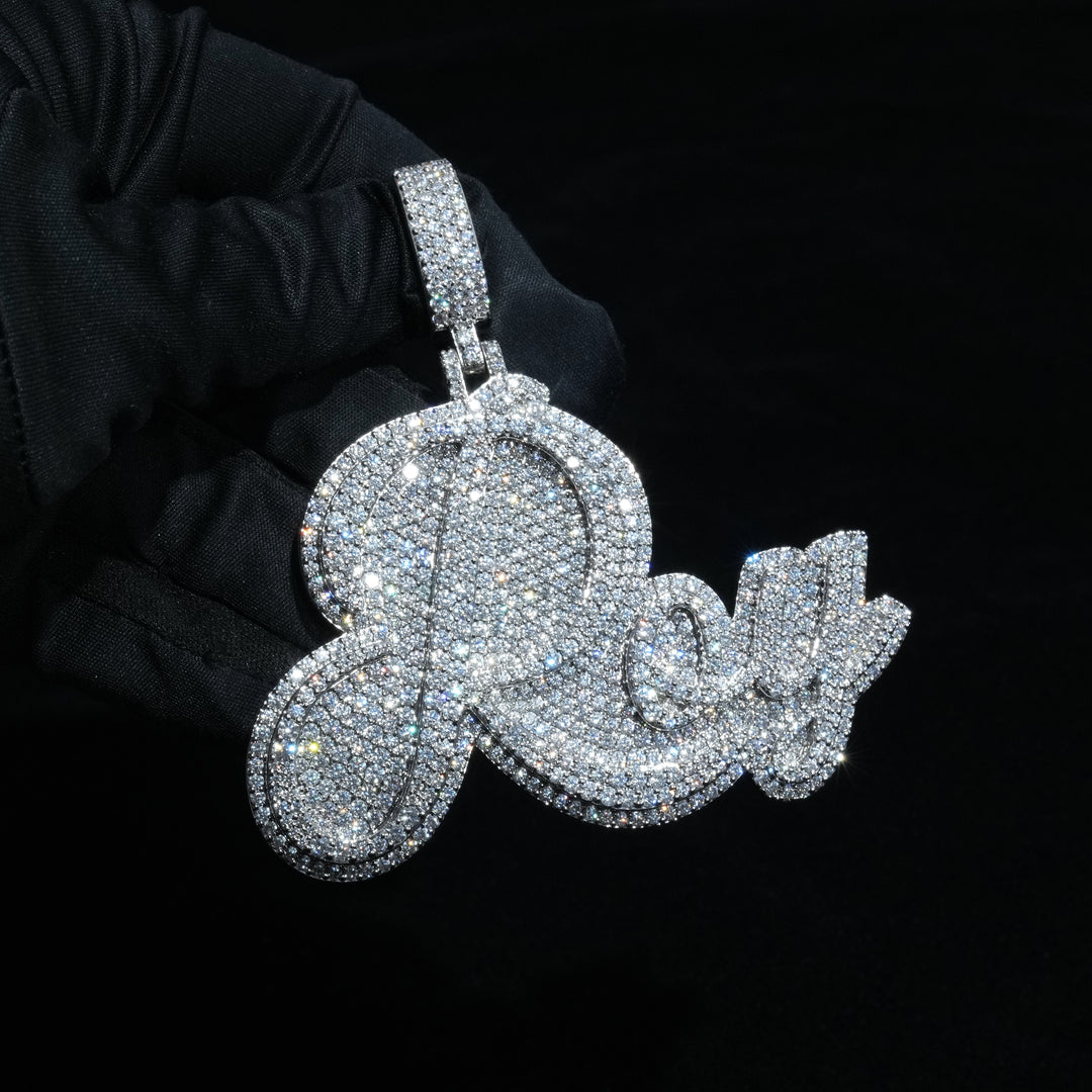 Capitalized Script Custom Name Pendant