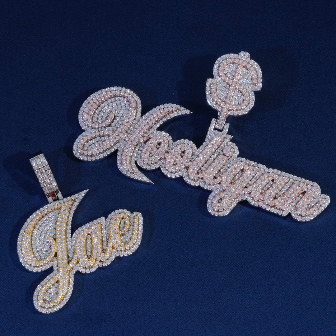 Custom Layered Handwriting Letter Pendant