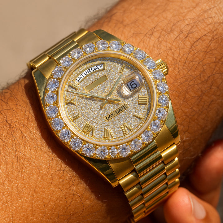 Moissanite 18K Yellow Gold DD40 Watch