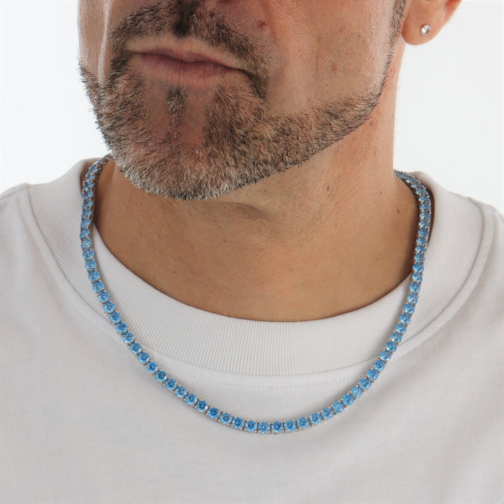 5mm Tennis Chain - Aqua Blue