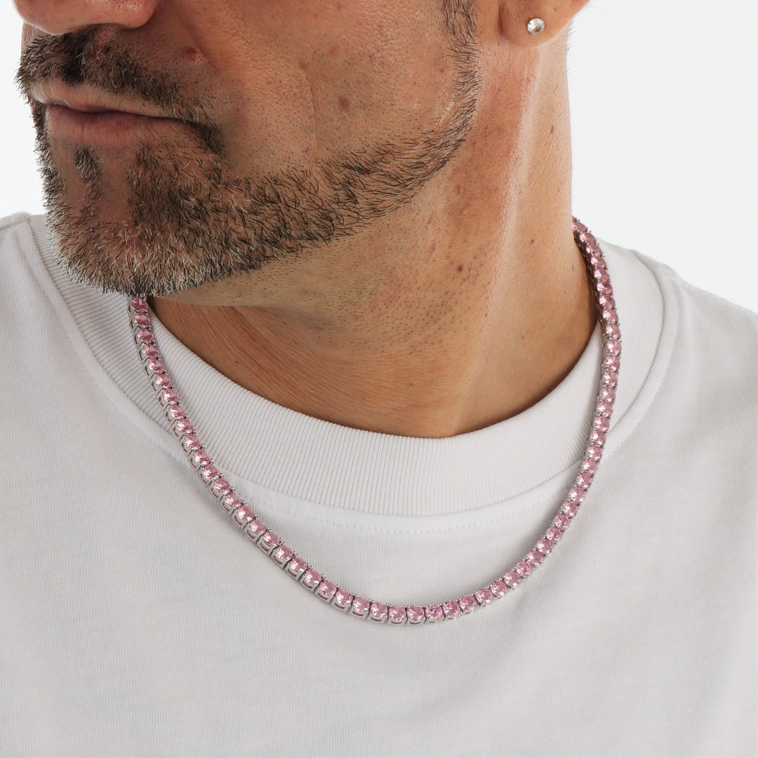 5mm Tennis Chain - Pink
