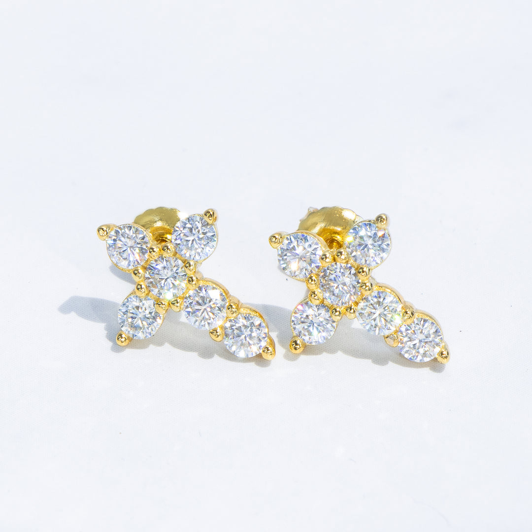 Micro Cross Stud Earrings