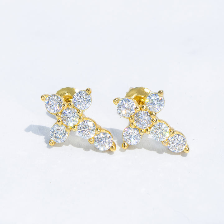 Micro Cross Stud Earrings