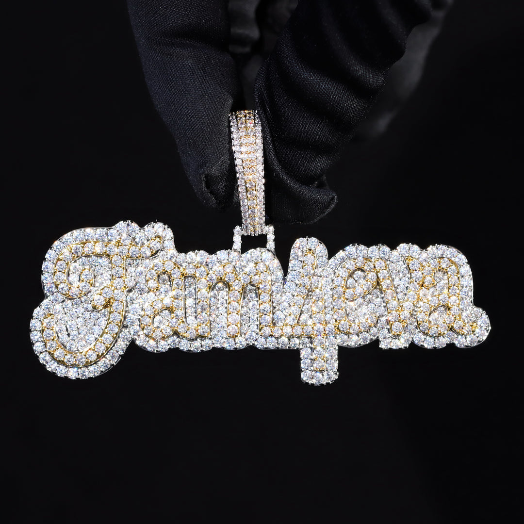 Iced Two-Tone Fam4eva Pendant