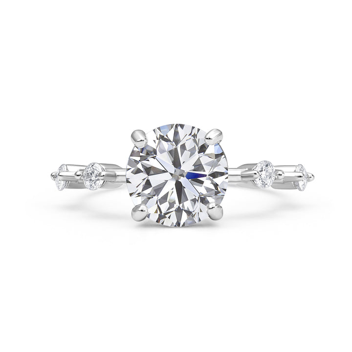 Petite Round Cut Moissanite Ring