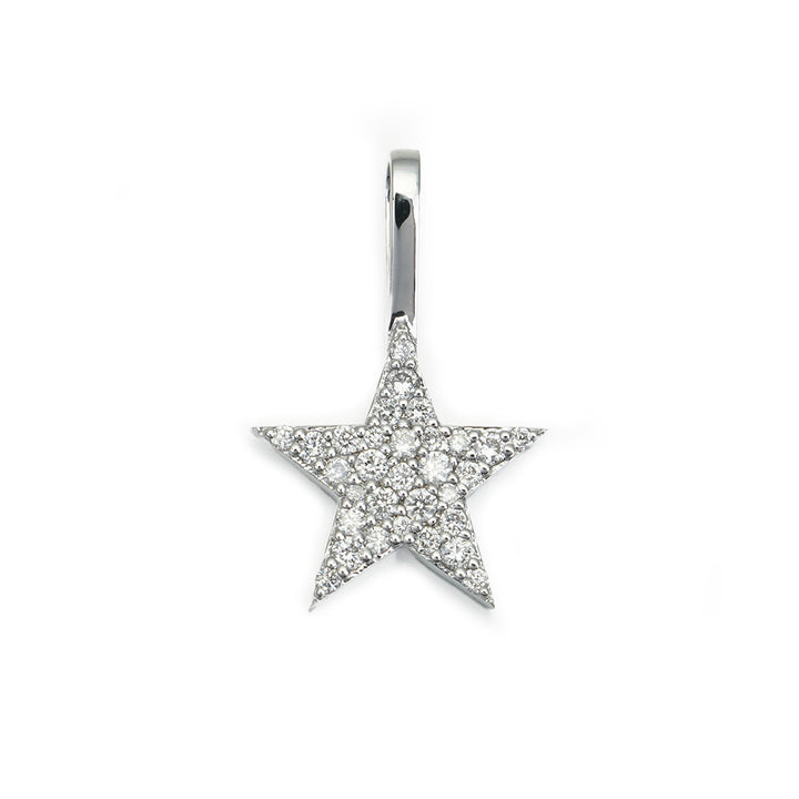 Diamond Star Pendant in 14K Solid Gold