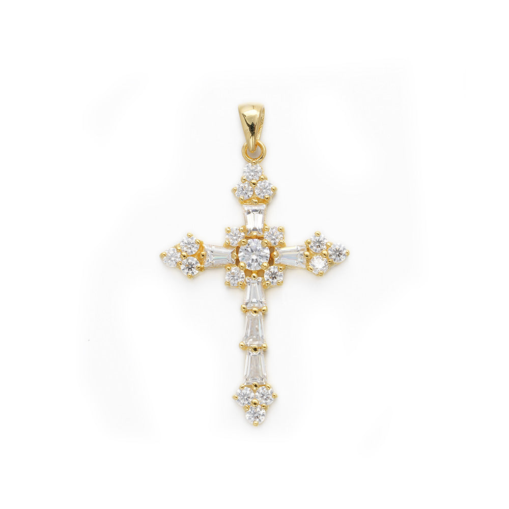 Moissanite Cross Pendant