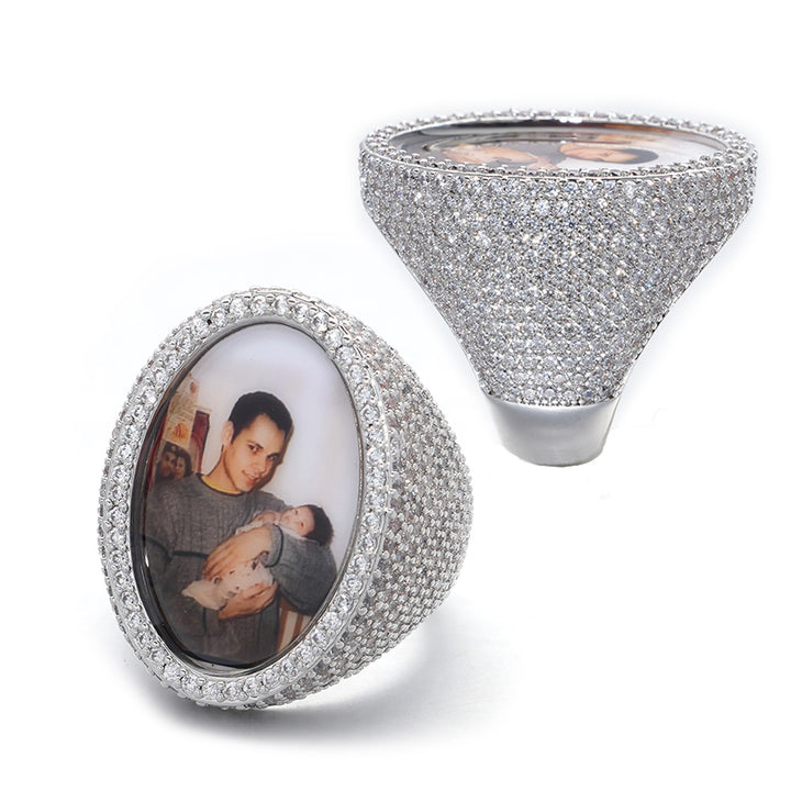 Oval Custom Photo Ring