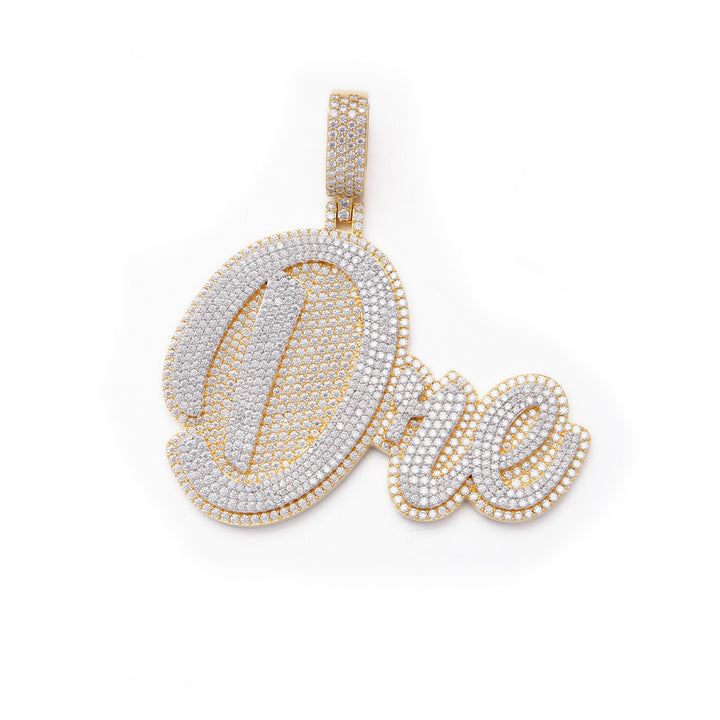 Capitalized Script Custom Name Pendant